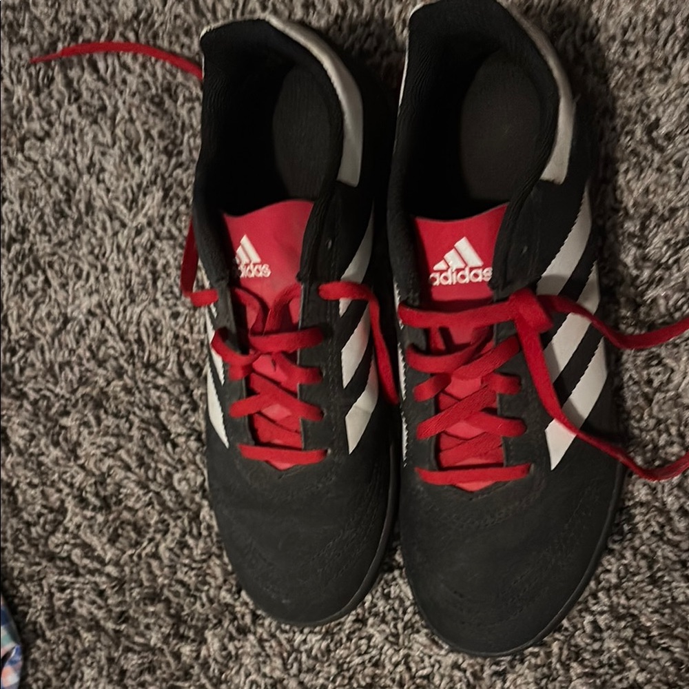 Adidas Men's Black and Red Athletic Shoes